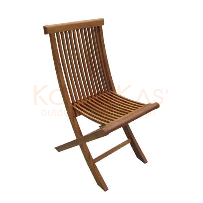 Silla Selecta Plegable de Teca sin Brazos