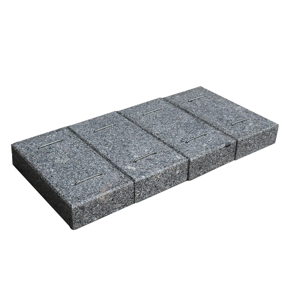 Base de Granito Blanco de 130 kg Para Sombrilla Colgante (Cuatro Piezas)